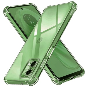Husa pentru Motorola Moto G35 , SKYDDAR INNOVATION, Shockproof Clear din Silicon Slim, Transparenta, set cu sticker