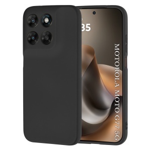Husa pentru Motorola Moto G77 / Moto G67 din Silicon Catifelat, Antisoc, set cu sticker, SoftElegance, Negru