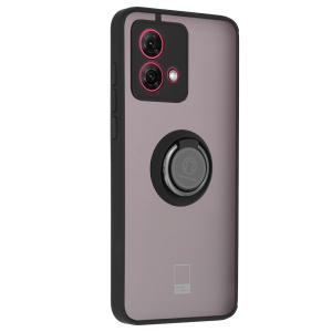 Husa pentru Motorola Moto G84, SKYDDAR INNOVATION, Glinth cu Inel Rotativ 360° Magnetic, Negru, set cu sticker  - Img 9