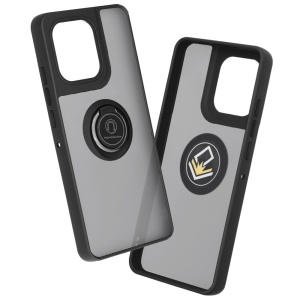 Husa pentru Motorola Moto G86 Power, SKYDDAR INNOVATION, Glinth cu Inel Rotativ 360° Magnetic, set cu sticker, Negru  - Img 8