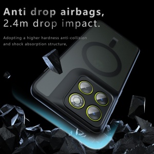 Husa pentru Motorola Signature, SKYDDAR INNOVATION, PureFrost MagSafe, AntiSoc, set cu sticker, Negru frost - Img 4
