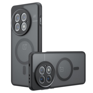 Husa pentru OnePlus 13, SKYDDAR INNOVATION, PureFrost MagSafe, AntiSoc, set cu sticker, Negru frost