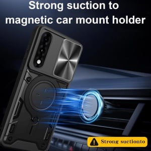 Husa pentru OnePlus Nord 5, SKYDDAR INNOVATION, CamGuard Pro, Inel Magnetic, Protectie Camera, set cu sticker, Negru - Img 3
