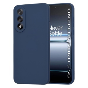 Husa pentru OnePlus Nord 5, SKYDDAR INNOVATION, din Silicon Catifelat, SoftElegance, set cu sticker, Bleumarin