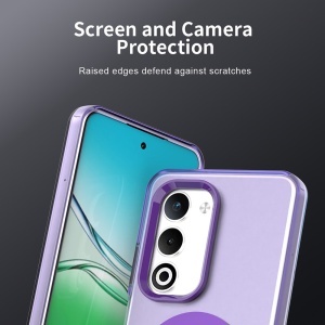 Husa pentru Oppo A5 4G, MagSafe, Antisoc, set cu sticker, CandyCase, Mov - Img 2