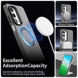 Husa pentru Oppo A5 4G, MagSafe, Antisoc, set cu sticker, CandyCase, Negru - Img 2