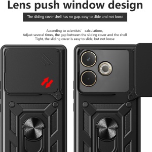 Husa pentru Oppo A5 Pro 5G, SKYDDAR INNOVATION, CamShield, Albastru, set cu sticker - Img 6