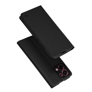 Husa pentru Oppo A6 Pro 5G, SKYDDAR INNOVATION, Magskin Book, tip Carte cu Portofel Interior, set cu sticker, Negru