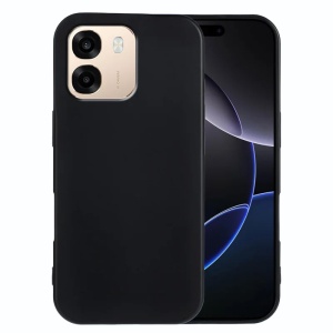 Husa pentru Oppo A6x 4G / 5G din Silicon Catifelat, Antisoc, set cu sticker, SoftElegance, Negru - Img 1