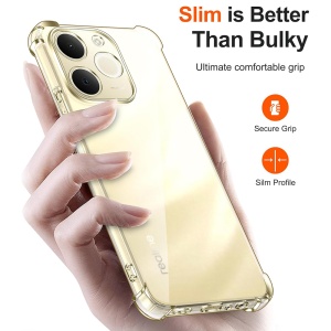 Husa pentru Oppo Find X9 Pro, SKYDDAR INNOVATION, Shockproof Clear Silicone, Silicon Slim, set cu sticker, Transparenta - Img 2