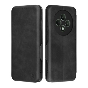 Husa pentru Oppo Reno12 F 5G / Reno12 FS 5G / Reno12 F 4G / Reno12 FS 4G, SKYDDAR INNOVATION, Safe Wallet tip carte din Piele Ecologica, Suport Carduri, Inchidere Magnetica, Negru, set cu sticker