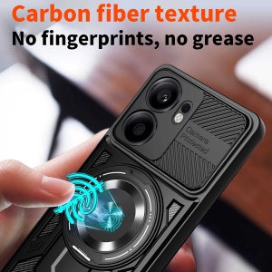 Husa pentru Oppo Reno13 F 4G / Reno13 F 5G / Reno13 FS 5G, SKYDDAR INNOVATION, RuggedCam, Inel magnetic antisoc, set cu sticker, Gri - Img 5