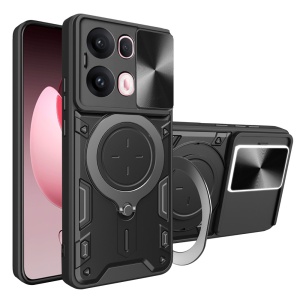 Husa pentru Oppo Reno13 Pro, SKYDDAR INNOVATION, SafeCover cu Inel Magnetic, Protectie Camera, set cu sticker, Negru