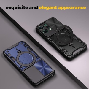 Husa pentru Oppo Reno14, SKYDDAR INNOVATION, CamGuard Pro, Inel Magnetic, Protectie Camera, set cu sticker, Negru - Img 5