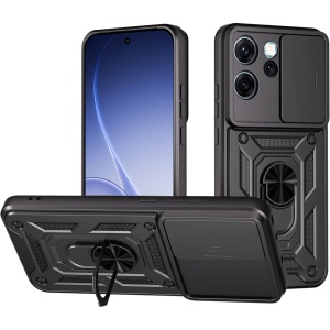 Husa pentru Oppo Reno15 Pro, SKYDDAR INNOVATION, CamShield, Inel magnetic, set cu sticker, Negru