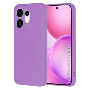 Husa pentru Oppo Reno16 din Silicon Catifelat, Antisoc, set cu sticker, SoftElegance, Mov