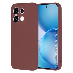 Husa pentru Oppo Reno16 Pro din Silicon Catifelat, Antisoc, set cu sticker, SoftElegance, Bordo