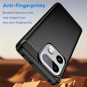 Husa pentru Realme 16 Pro+, , din Silicon Slim, cu textura Fibra Carbon, Skyddar Carbon Silicone, set cu sticker, Negru - Img 4