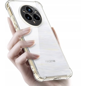 Husa pentru Realme GT 8 Pro, SKYDDAR INNOVATION, Shockproof Clear Silicone, Silicon Slim, set cu sticker, Transparenta - Img 2