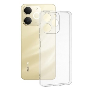 Husa pentru Realme Note 70T, SKYDDAR INNOVATION, Silicone Shield, cu Inel Magnetic, Antisoc, set cu sticker, Transparenta