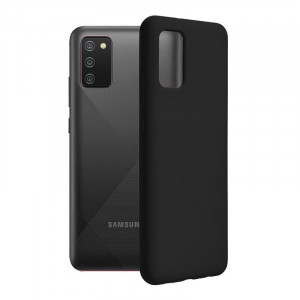 Husa pentru Samsung Galaxy A03S din Silicon Catifelat, Protectie Premium, Antisoc, set cu sticker, soft edge, Negru - Img 2