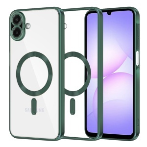 Husa pentru Samsung Galaxy A07 4G, SKYDDAR INNOVATION, Luxury Shield Magsafe, Protectie Antisoc, set cu sticker, Verde inchis