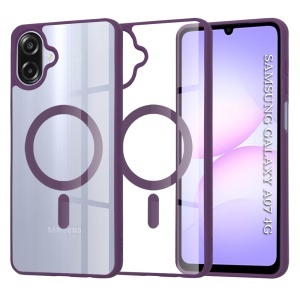 Husa pentru Samsung Galaxy A07 4G, SKYDDAR INNOVATION, MagSafe Pro din silicon, set cu sticker, Mov