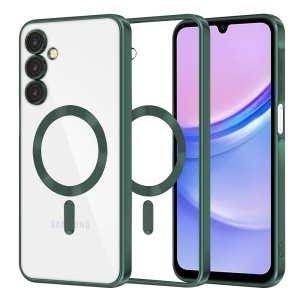 Husa pentru Samsung Galaxy A15 4G / Galaxy A15 5G, SKYDDAR INNOVATION, Luxury Shield Magsafe, Protectie Antisoc, set cu sticker, Verde inchis