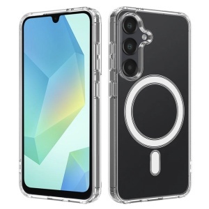 Husa pentru Samsung Galaxy A16 4G / Galaxy A16 5G, SKYDDAR INNOVATION, MagSafe Pro din silicon, set cu sticker, Transparenta
