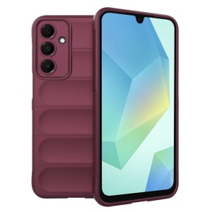 Husa pentru Samsung Galaxy A16 5G din Silicon Mat, set cu sticker, Magic Shield, Bordo