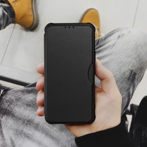 Husa pentru Samsung Galaxy A16 5G, SKYDDAR INNOVATION, RAZOR, Inchidere Magnetica, Buzunar Interior, Antisoc, set cu sticker, Negru - Img 5