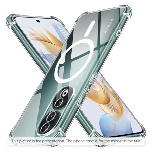 Husa pentru Samsung Galaxy A17 5G, SKYDDAR INNOVATION, Shockproof MagSafe din silicon, set cu sticker, Transparenta