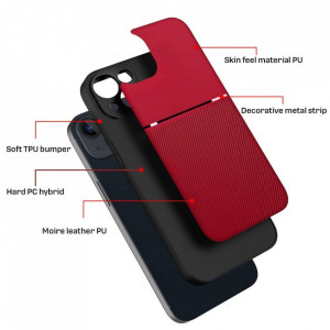 Husa pentru Samsung Galaxy A22 5G din silicon, anti soc, flexibila, set cu sticker, Noble, Rosu - Img 4