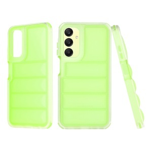 Husa pentru Samsung Galaxy A25 5G, anti soc, margini ridicate, design modern, set cu sticker, wave shield, Verde