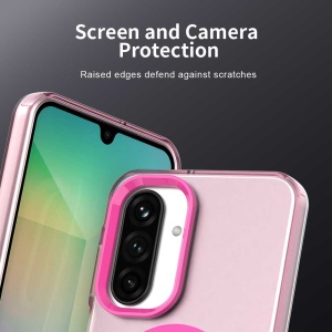 Husa pentru Samsung Galaxy A27 5G, MagSafe, Antisoc, set cu sticker, CandyCase, Roz - Img 5