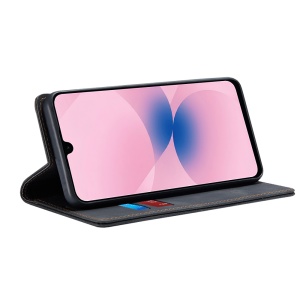 Husa pentru Samsung Galaxy A27 5G, SKYDDAR INNOVATION, Confy Cover tip Carte din piele Eco Premium, cu Portofel Interior, set cu sticker, Negru - Img 2