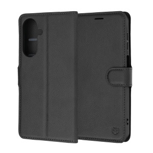 Husa pentru Samsung Galaxy A27 5G, SKYDDAR INNOVATION, Leather Folio tip Carte, cu Portofel Interior, Finisaje Premium, set cu sticker, Negru - Img 8