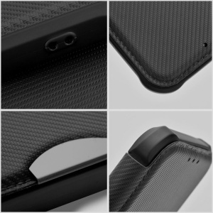Husa pentru Samsung Galaxy A36 5G, SKYDDAR INNOVATION, RAZOR, Inchidere Magnetica, Buzunar Interior, Antisoc, set cu sticker, Negru - Img 2