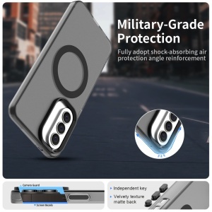 Husa pentru Samsung Galaxy A37 5G, MagSafe, Antisoc, set cu sticker, CandyCase, Negru - Img 2