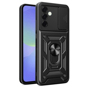 Husa pentru Samsung Galaxy A37 5G, SKYDDAR INNOVATION, CamShield, Inel magnetic, set cu sticker, Negru - Img 2