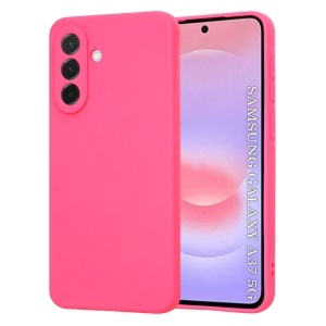 Husa pentru Samsung Galaxy A37 5G, SKYDDAR INNOVATION, din Silicon Catifelat, SoftElegance, set cu sticker, Fucsia - Img 1