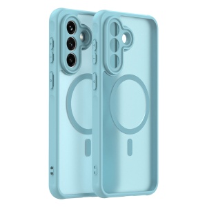 Husa pentru Samsung Galaxy A37 5G, SKYDDAR INNOVATION, HaloFrost MagSafe II, Antisoc, set cu sticker, Verde menta - Img 2