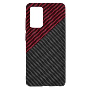 Husa pentru Samsung Galaxy A52 5G / Galaxy A52 4G / Galaxy A52s 5G, Finisaj Premium cu Textura de Carbon, Design Elegant, SKDR CarbonFlex - Rosu inchis - Img 4