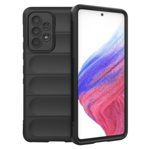 Husa pentru Samsung Galaxy A53 5G, SKYDDAR INNOVATION, Magic Shield, din Silicon Mat, set cu sticker, Negru