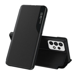 Husa pentru Samsung Galaxy A53 5G, tip carte, set cu sticker, eFold, Negru