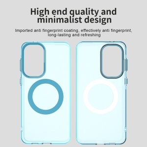 Husa pentru Samsung Galaxy A57 5G, MagSafe, Antisoc, set cu sticker, CandyCase, Albastru - Img 3