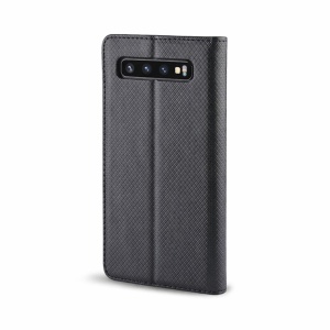 Husa pentru Samsung Galaxy S10 Plus tip carte, inchidere magnetica, set cu sticker, smart book, negru - Img 2
