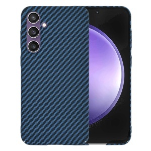Husa pentru Samsung Galaxy S23 FE, SKYDDAR INNOVATION, textura carbon, Carbonite FiberShell, set cu sticker, Cyan,
