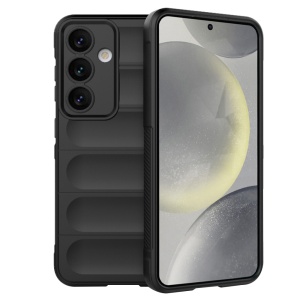 Husa pentru Samsung Galaxy S24, SKYDDAR INNOVATION, Magic Shield, din Silicon Mat, set cu sticker, Negru