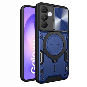 Husa pentru Samsung Galaxy S25 FE;Samsung Galaxy S26 FE, Inel Magnetic, Protectie Camera, set cu sticker, CamGuard Pro, Albastru